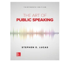 The Art of Public Speaking 13th ed. 2019 Loose Leaf textbook - Stephen E. Lucas