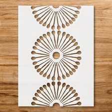 Circular Floral Symmetry Wall Art Stencil for Creative Projects - StencilAir