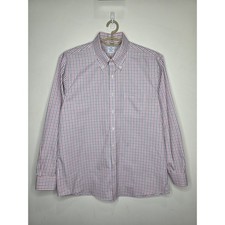 Brooks Brothers red white blue plaid long sleeve button down shirt - 16.5 34/35