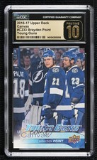 2016-17 Upper Deck UD Canvas Young Guns Brayden Point #C233 CGC 10 Pristine 19zb