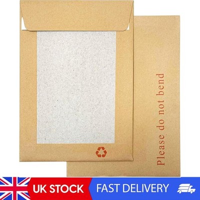 100er-Pack A4 C4 Manilla Hartpappe Rückseiten Umschläge | 324 mm x 229 mm | ''Bitte tun
