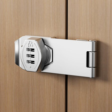 Keyless Cabinet Lock 3-Digit Password Combination Code Hasp Latch Lock Twist Kno