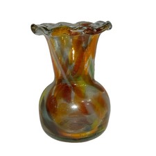 Hand Blown Glass Vase Retro Multicolor Flower Vase