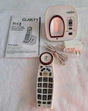 Clarity Professional XLC2 Cordless Amplified Phone w/ Base Power Adapter Seniors