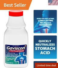 Fast-Acting 12oz Liquid Antacid - Extra Strength Cool Mint for Heartburn Relief