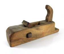 Antica PIALLA CON MANICO in Legno 26 cm Strumento del Falegname Vintage D'Epoca