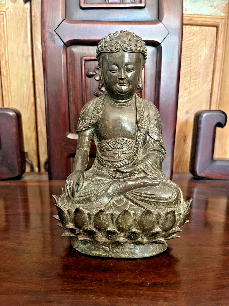 ブロンズ，中国古董仏像，古銅製，高50 cm，重約9500克 古董原始中国风青铜佛像和雕像| eBay