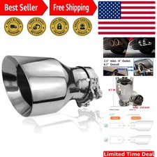 304 Stainless Steel Exhaust Tip 2.5 Inlet To 4 Outlet Slant Cut 304 Stainless Steel Exhaust Tip 2.5 Inlet To 4 Outlet Slant Cut
