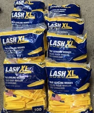 QEP LASH XL Yellow .54 in. W Plastic Wedges Tile Leveling System (8BAG of 100pk)