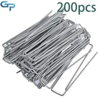 6" Landscape Staples Garden Stakes Galvanized Sod Staples 11 Gauge 200 Pack