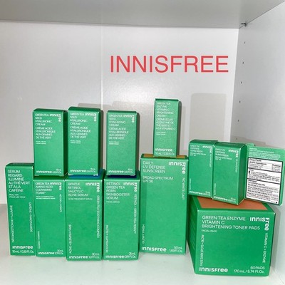 Innisfree Green Tea Vitamin C Retinol Salicylic Acid Acne Skincare Bundle Set