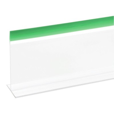 Produce Case Divider Shelf Divider Clear with Green Trim - 30''L x 5''H