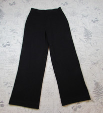 EUC St. John Basics Marie Gray Womens Santana Knit flat front Black Pants 8