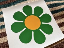 Flower Sticker Hippie Vintage Flare Pants Bell Bottoms 60 s 70 s Retro Daisy Flo