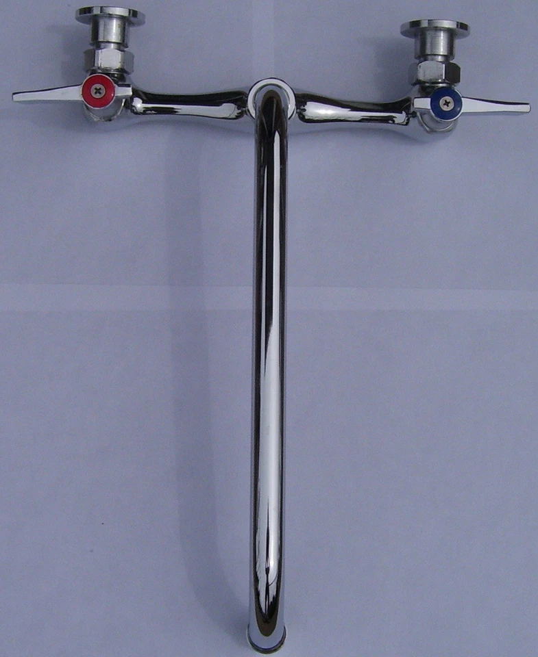 Wall Mount Faucet 12” swivel spout with 8” center. Commercial Sink Kitchen - Image 2 of 4