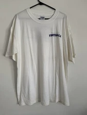 VINTAGE Budweiser, Bud Light, Shirt XL White 90s Beer Football Promo