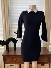 LAUREN Ralph Lauren Black Knit Dress - Wednesday Addams Style size S petite