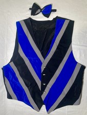 Vintage Men s Formal Lorenzo Vega Silk Waistcoat / Vest Adjustable Bow Tie