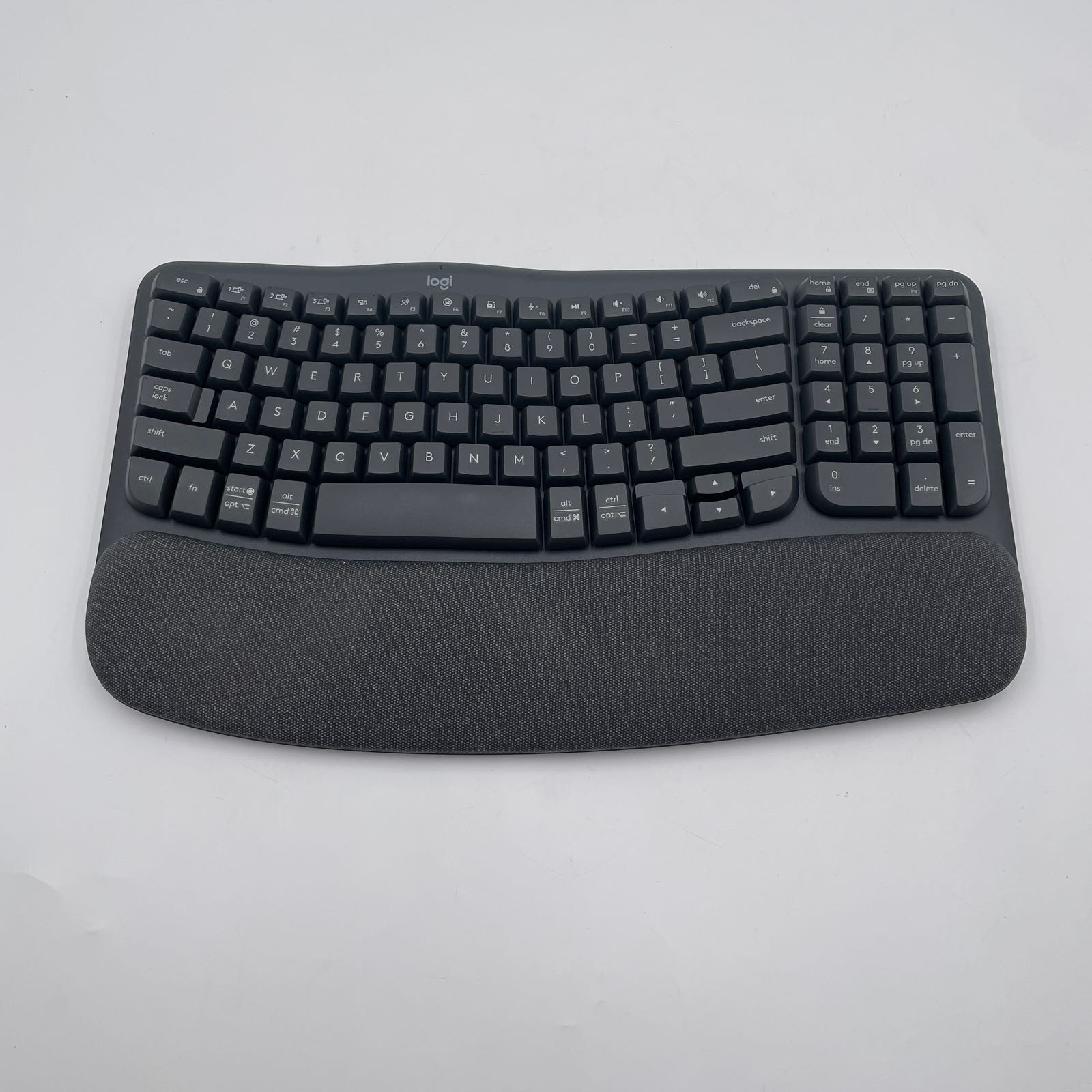 Logitech Wave Keys Wireless Ergonomic Keyboard *NO DONGLE*