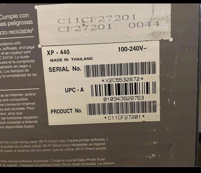 Brand NEW Epson Expression Home XP-440 Small-in-One Printer Factory SEALED - Image 3 of 3