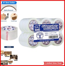 Heavy Duty Packing Tape 18 Rolls Clear 2.8 Mil 1.88 Inch 60 Yards Shipping Box