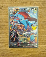Carta Rara Illustrazione Speciale Salamence Ex 156/128 - Pokemon Celebrazione 30°