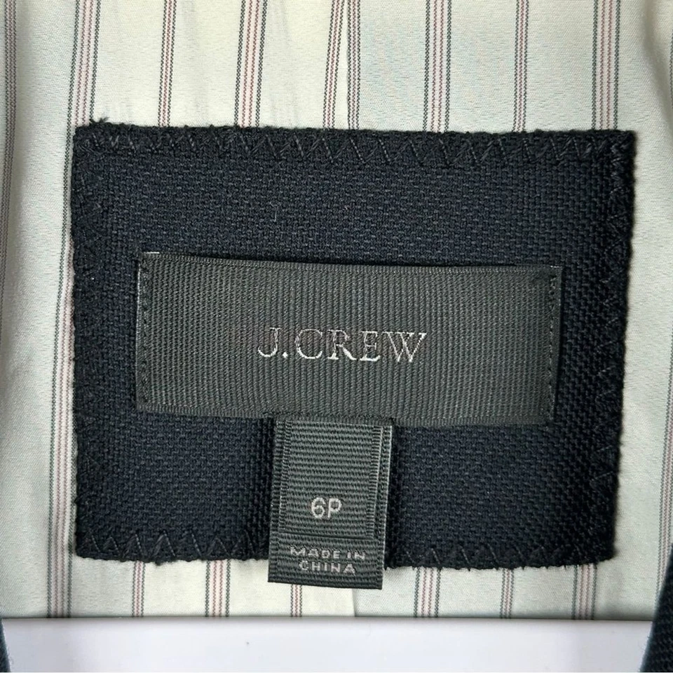 J. Blazer profesional clásico Crew para mujer 6P Rhodes 100 % lana negro dorado E1036 Foto 3 de 4