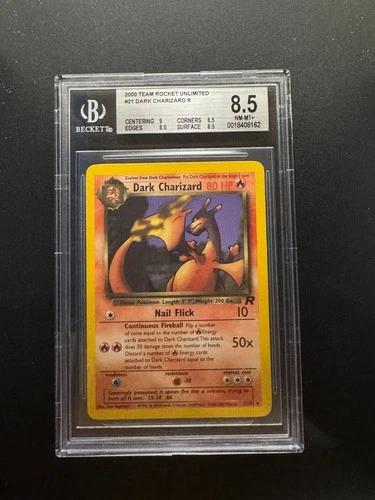 Dark Charizard NM-MT+ BGS 8.5 2000 Team Rocket Unlimited