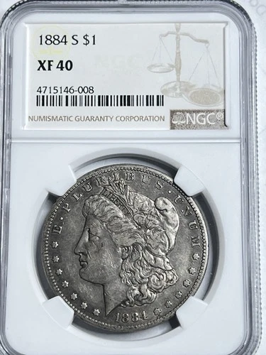 1884-S Morgan Silver Dollar NGC XF40 Key Date San Francisco Better Grade