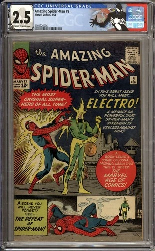 CGC AMAZING SPIDER-MAN #  9 GD+ 2.5 1964 KEY 1ST ELECTRO DITKO