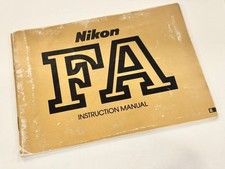 VINTAGE ORIGINAL NIKON FA 35MM SLR CAMERA INSTRUCTION MANUAL