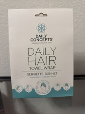 Daily Concepts Vegan Hair Wrap Towel Quick Drying, One Size, Aqua Color