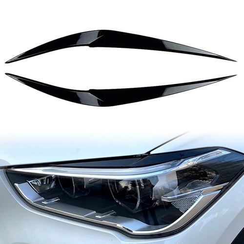 Car Front Headlight Cover Head Light Lamp Eyelid Eyebrow Trim ABS For Mk3 2015 2017 Gloss Black - View #10