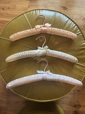 Vintage 80s Satin Padded Hangers Lingerie Boudoir Pastel LOT