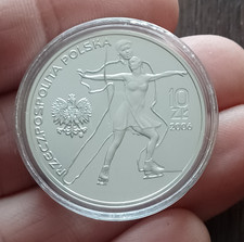2006 POLAND SILVER PROOF 10 ZLOTYCH - XXth OLYMPIC WINTER GAMES-TURIN.2006.