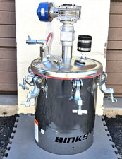 BINKS 5 GALLON 9.5G CAPACITY SST PRESSURE TANK w/GEAR-REDUCED AGITATOR 2