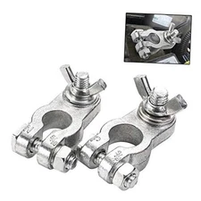  Car Battery Terminal End with Wing Nut Terminal Connectors Zinc-Alloy Clamps 