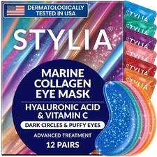 Stylia Under Eye Patches for Puffy Eyes and Dark Circles (12 Pairs) - Marine