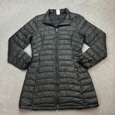 Patagonia Jacket Womens Medium Black Fiona Goose Down Puffer Parka Coat Lady*