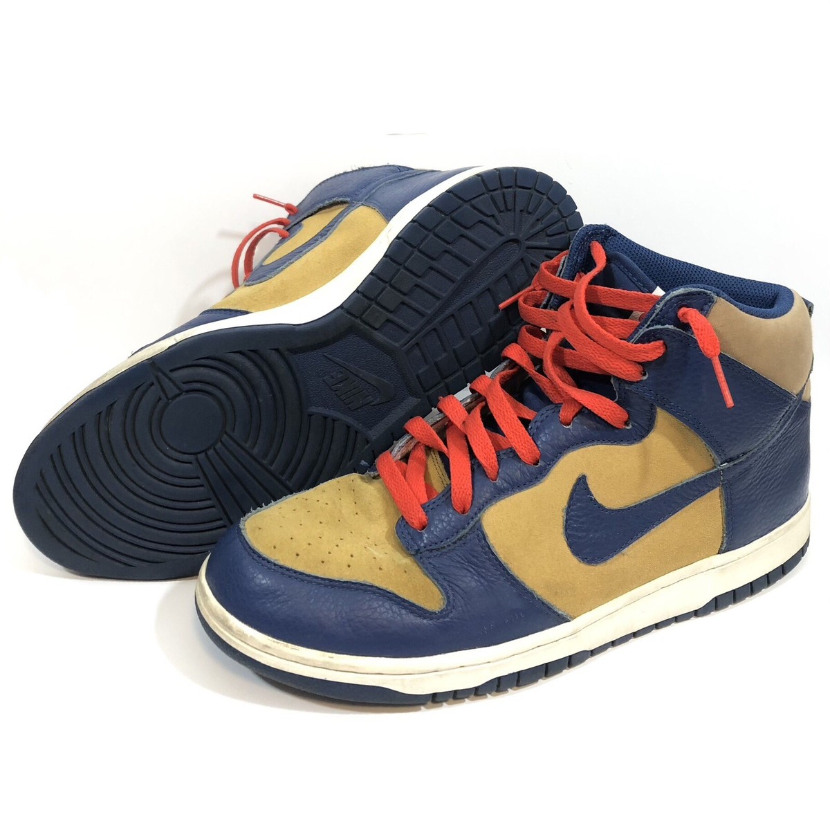 2010 Nike Dunk High Golden Harvest / Meteor Blue / crimson