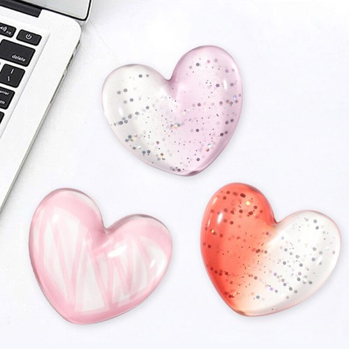Heart Shaped Clear Wrist Rest Universal Soft Hand Pain Relief Mouse Wrist Rest - Photo 5/19