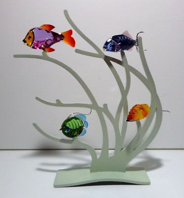 Retired *NEW* Swarovski Crystal PARIDISE FISH (2003) Coral Display
