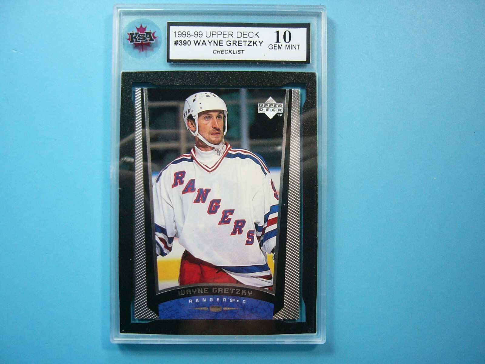 1998-99 Upper Deck UD NHL Wayne Gretzky #390 Checklist KSA 10 Gem Mint