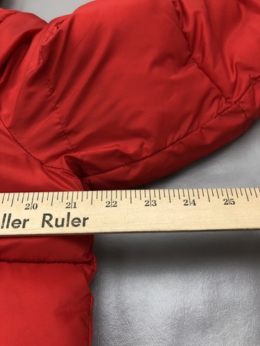 American Eagle Puffer Coat Medium Red Puffer Jacket Heavyweight Full Zip Hooded - Picture 4 of 11