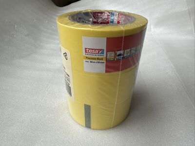 Tesa 4334 Präzisionsmaske 50m x 50mm 3er Pack Profi Abdeckband 6 Monate