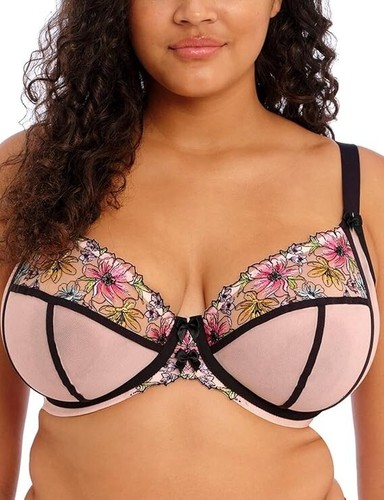 Elomi Carrie Underwire Plunge Bra #301802 UK Sizes J-K Ballet Pink NWT $70 - Picture 2 of 6