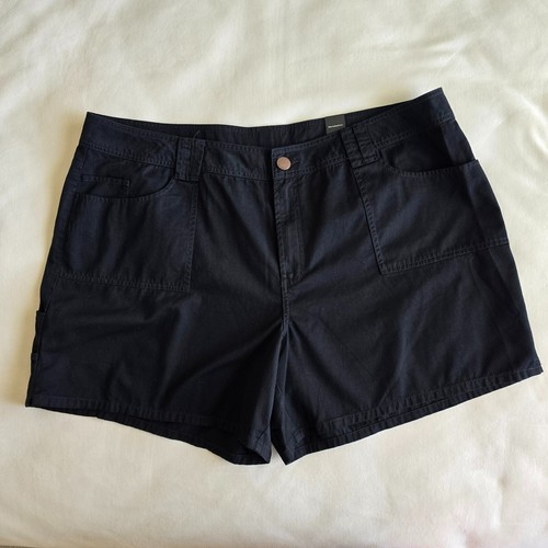 Venezia Size 28 Black 100% Cotton Denim Carpenter Shorts 6 Inch Inseam NWT