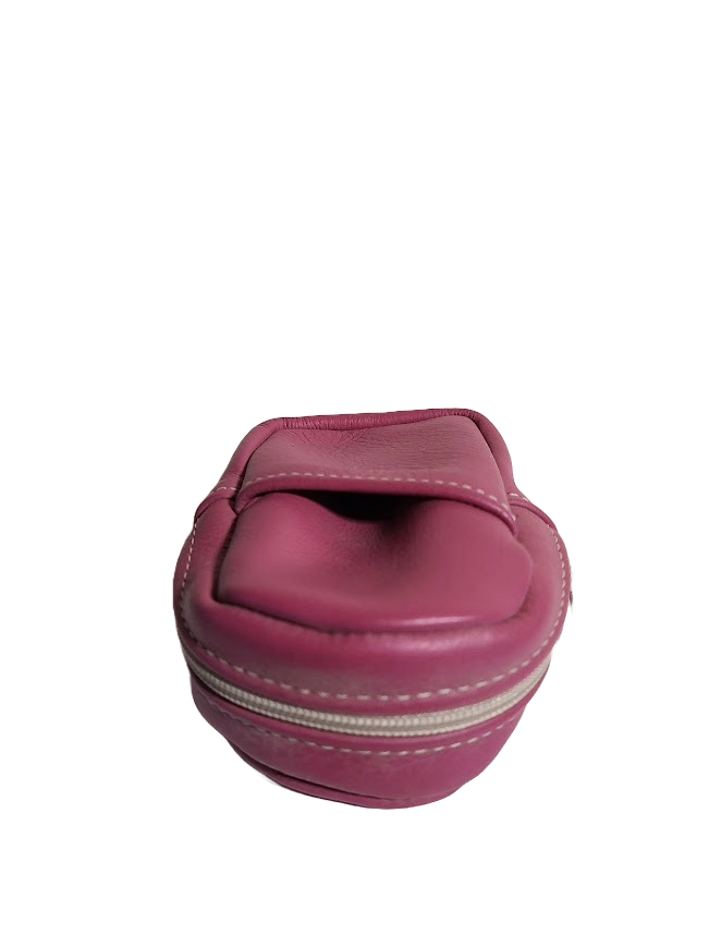 Pure Soft Leather Pink Zipper Camera Cigarette Case Pouch Card Bills USA