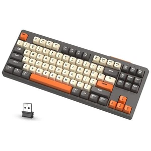 Wireless Bluetooth Gaming Keyboard RGB Backlit Membrane Silent Keys for PC Mac