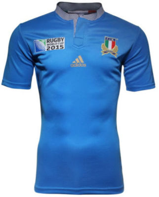 Offizielles Adidas Rugby World Cup 2015 F.I.R Italia Junior Kinder Trikot, 13-14 Jahre